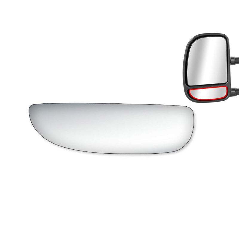 WLLW Mirror Glass Replacement for Ford E150/250/350/F250/F350/F450 Driver Side -Lower Convex - Image 1